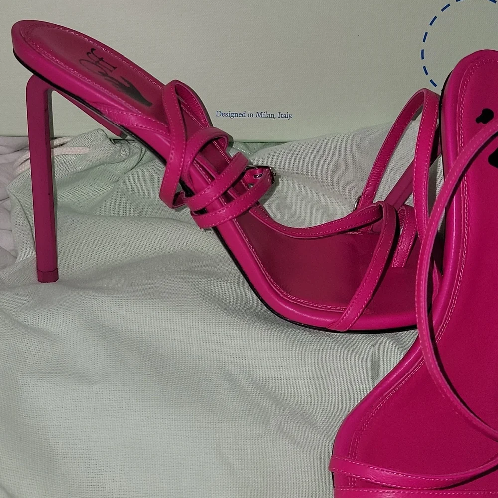 Brand New Off-White Fuchsia Sandals Size 39 - Picture 5 of 5